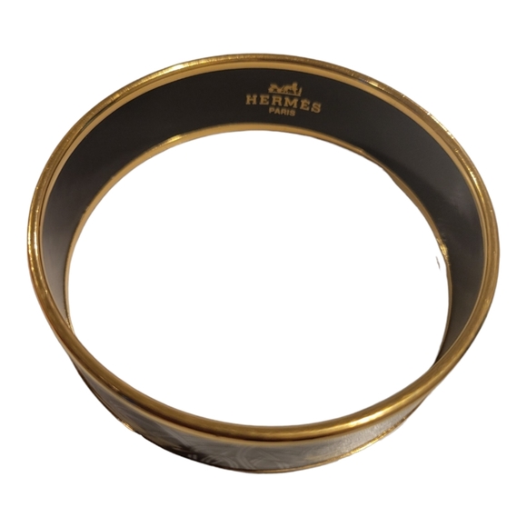 Authentic Hermes Paris Large Bangle Bracelet - Picture 2 of 4